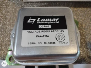 LAMAR VOLTAGE REGULATOR 14V DGR6-1 CESSNA with 8130 - Picture 1 of 4