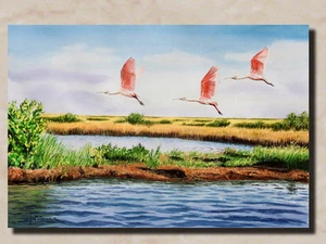 FLYING THE FLATS - ROSEATTES - Texas - McDonald - Impresión Giclee - Imagen 1 de 1