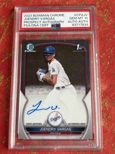 2023 Bowman Chrome Joendry Vargas Auto #CPA-JV 1st PSA 10 Los Angeles Dodgers - Picture 1 of 2