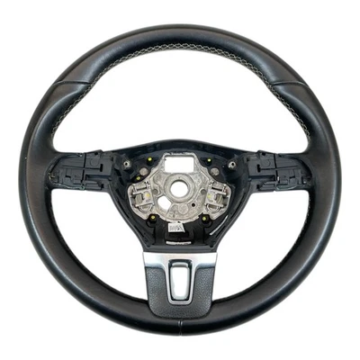 Multifunktionslenkrad Lenkrad Leder VW Golf 6 Passat B7 schwarz 3C8419091BE - Bild 1 von 4