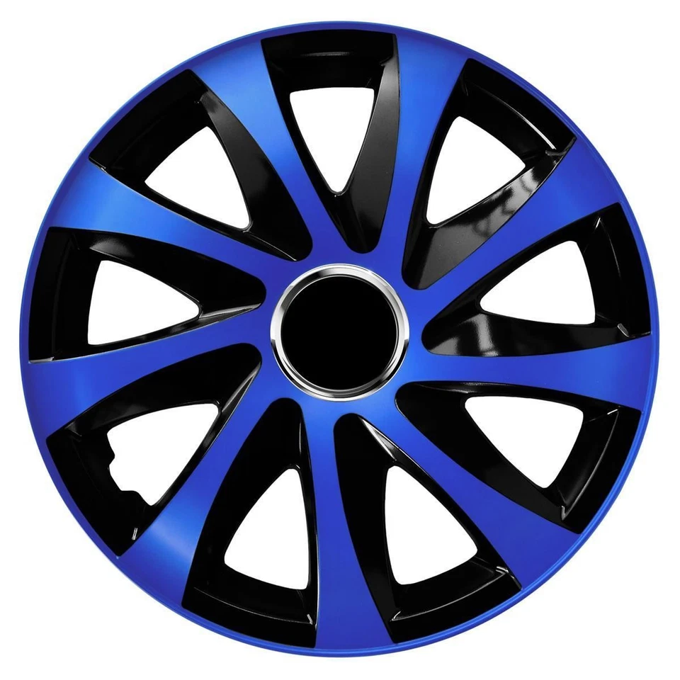 Auto Radkappen Radzierblenden Radkappe 4× NRM DRIFT extra blau/schwarz 16" - Bild 1 von 1