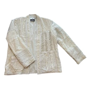Yak Magik- jacket- off white cream color- Size Medium- intricate & unique design - Picture 1 of 10