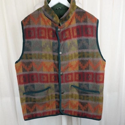 New Fast C&A Vintage Aztec Wool Waistcoat Gilet Corduroy Size 52/54  - Image 1 of 4