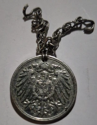1890 German Empire Deutsches Reich 1 Pfennig Mystery Item Not Copper Pendant - Image 1 of 2