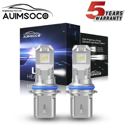 For 1995-2002 LINCOLN Town Car 6500K White 9007 LED Headligh High Low Beam Bulbs - Imagem 1 de 4