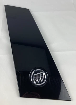 13-17 Enclave LH Driver Side Rear Quarter Window Trim Moulding BLACK w/ Logo - Image 1 of 4