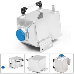 Universal 1L Aluminum Racing Engine Oil Catch Tank Can Reservoir Fuel Surge Tank - Picture 1 of 7