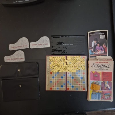 VTG Scrabble Crossword Game Pocket Edition Travel Size 1978 - Image 1 of 4