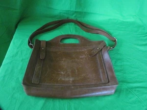 Urban Southern 15" Shoulder Bag Market Tote Chestnut Brown Leather Nice - Picture 1 of 6