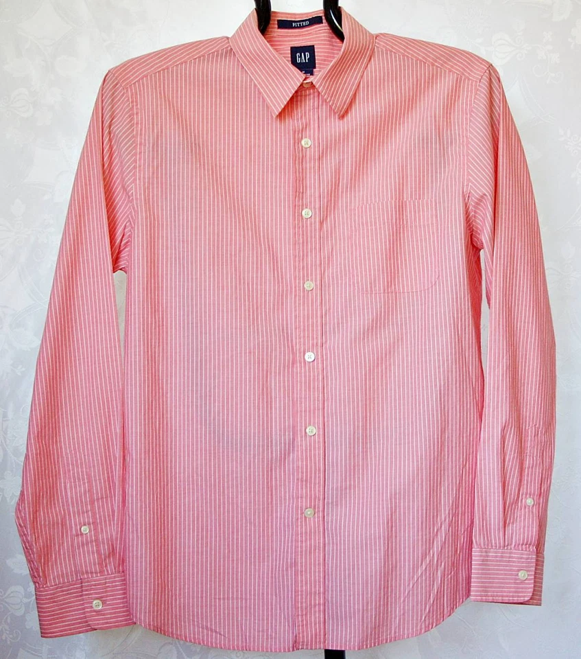 CAMISA SOCIAL MASCULINA VINTAGE AUTÊNTICA GAP ALGODÃO-TAMANHO:M - Imagem 1 de 4