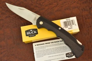 BUCK MADE IN USA 422 BLACK PLASTIC LOCKBACK KNIFE 2012 BUCKLITE LIGHT WEIGHT - Picture 1 of 9
