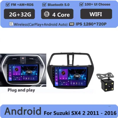 Radio Reproductor Multimedia Android 2G+32G Navegación GPS Para 12-16 Suzuki SX4 2 S-Cross Foto 1 de 4