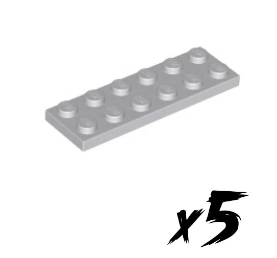 5x LEGO 3795 • 2x6 Plate • Platte • hellgrau • light bluish gray - Bild 1 von 1