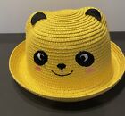 Pikachu Yellow Straw Hat for Kids &amp; Babies Bucket Hat Cute w Chin Strap