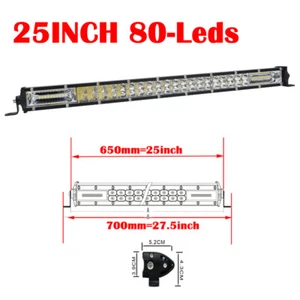 8D 25INCH 240W Ultra SLIM LED Work Light Bar Combo Offroad Car ATV Truck SUV 4X4 - Picture 1 of 9