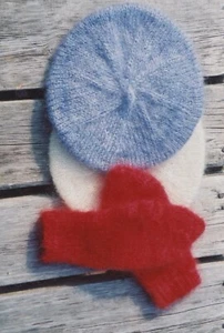 Cabin Fever Knitting Pattern 127 A Bit of Fluff - Beret & Mittens - Picture 1 of 3