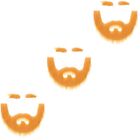  3 Sets of Halloween Party Fake Beard Decor Simulation Eyebrow Fake Beard