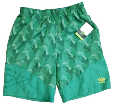 Pantalones Cortos de Fútbol Umbro Juvenil Talla XL 16-18 Patrón Verde Nuevos Con Etiquetas Nuevo Con Etiquetas Logo Foto 1 de 4