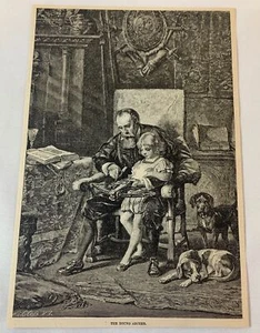 1886 magazine engraving ~ THE YOUNG ARCHER, Child With Crossbow - Picture 1 of 1