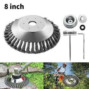 8 inch Steel Wire Wheel Brush Cutter Weed Eater Trimmer Head Adapter for Sthil - Picture 1 of 10