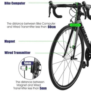 🔥Waterproof Wired LCD Digital Cycle Bike Computer Bicycle N8V5 J2T9 Odo - Bild 1 von 19