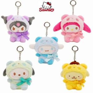 10Cm Kawaii My Melody Sanrio Series Plushie Pendant Keychain Stuffed Plush Toys