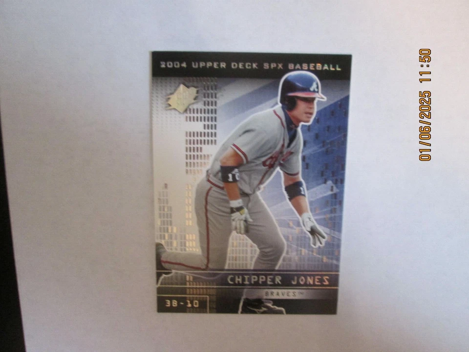 CHIPPER JONES BRAVES 2004 UPPER DECK SPX BASEBALL CARD #30 - Image 1 of 2