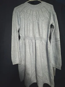 Cat & Jack Girls XL 14/16 Light Blue Sweater Dress Silver Metallic Throughout - Picture 1 of 4