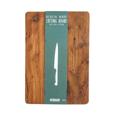 Acacia Wood Large Cutting Serving Chopping Board Work Top Saver Apollo 35x24cm - Image 1 of 3