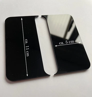 Kennzeichenblende für kurze Kennzeichen, 5cm,  2 Stück, matt/glänzend - Bild 1 von 4