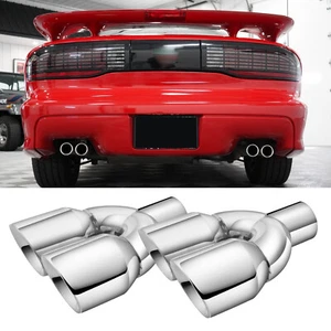 Pair 2.5" ID to 3.5" OD Dual Wall Exhaust Pipe Tip For Pontiac Firebird Trans Am - Picture 1 of 16