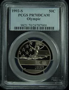 1992-S PCGS PR70DCAM Olypmic Gymnastics Half Dollar Commemorative - Picture 1 of 1