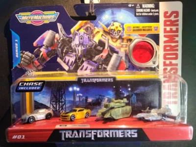 Galoob MicroMachines Transformers Serie 1 #1 Bumblebee Gold CHASE Set ¡En muy buen estado! Foto 1 de 3