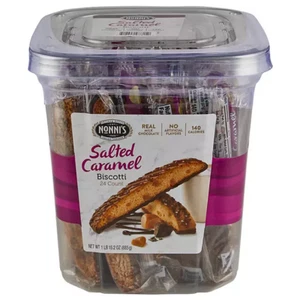 Nonni's Salted Caramel Biscotti 24 Ct | Crunchy Gourmet Coffee Snack - Bild 1 von 4