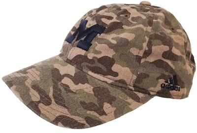 Women's Michigan Wolverine Camo Unstructured Logo Adjustable Hat by Adidas - Image 1 of 4