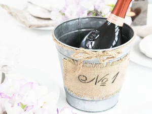 PLANTADORA DE CUBO GALVANIZADO PLANTADORA DE HIERBAS PLANTADORA DE HIELO BODA DE COLECCIÓN DECORACIÓN NAVIDAD - Imagen 1 de 7