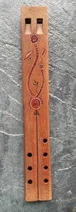 Vintage 1950’s Yugoslavian Hand Carved Wooden Double Dvojnica Flute One Owner - Picture 1 of 11
