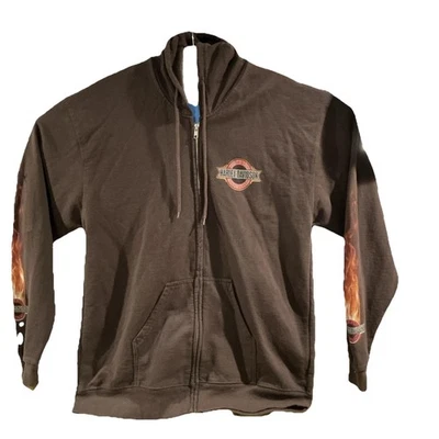 Harley Davidson Full Zip Hoodie Brown NWT Men’s Size  Medium - Image 1 of 4