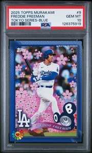 PSA 10 2025 Topps Murakami FREDDIE FREEMAN Tokyo Series Blue /150 Dodgers WS - Picture 1 of 2