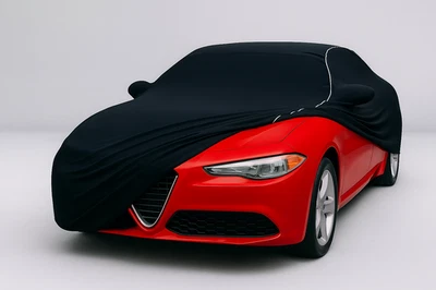 Cubierta elástica interior para Alfa Romeo Giulia negra Foto 1 de 4