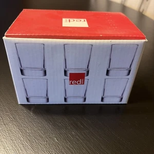 Red Series 2 oz. Shooter Glasses - 6 Glasses Shot Glass Bar Holiday Party - Picture 1 of 5