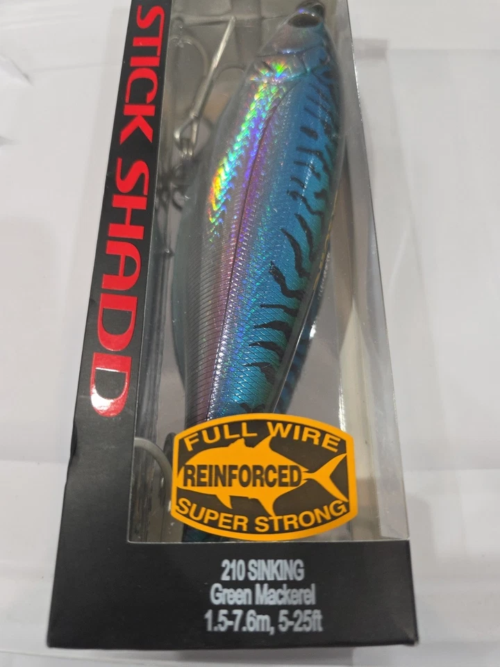 Isca para baixo listrada Sebile Stick Shadd 8 1/4" cavala verde 7 3/8 oz isca para afundamento - Imagem 1 de 4