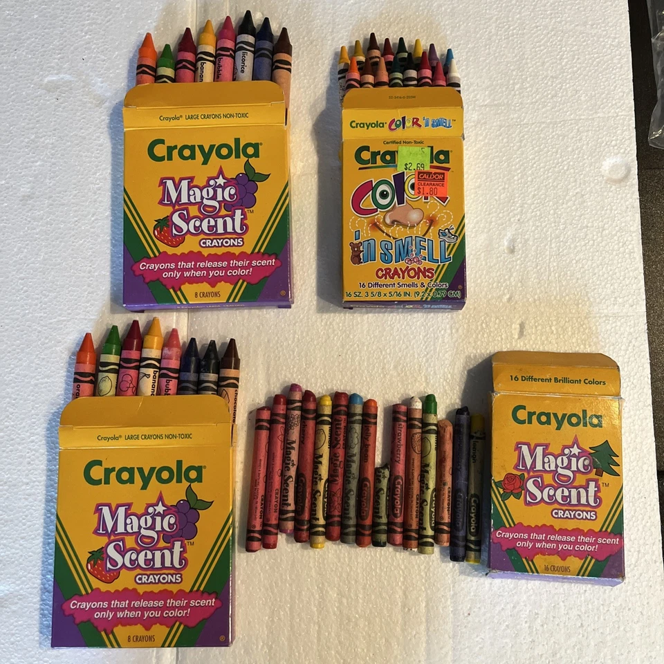 Vintage Crayola Magic Scent Crayons 8 Counts and 16 count Mixed lot - Image 1 of 1