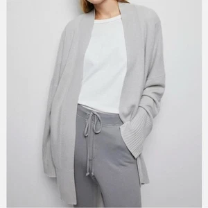 Nili Lotan 100% Kaschmir Strickjacke vorne offen grau Größe 0/S - Bild 1 von 12