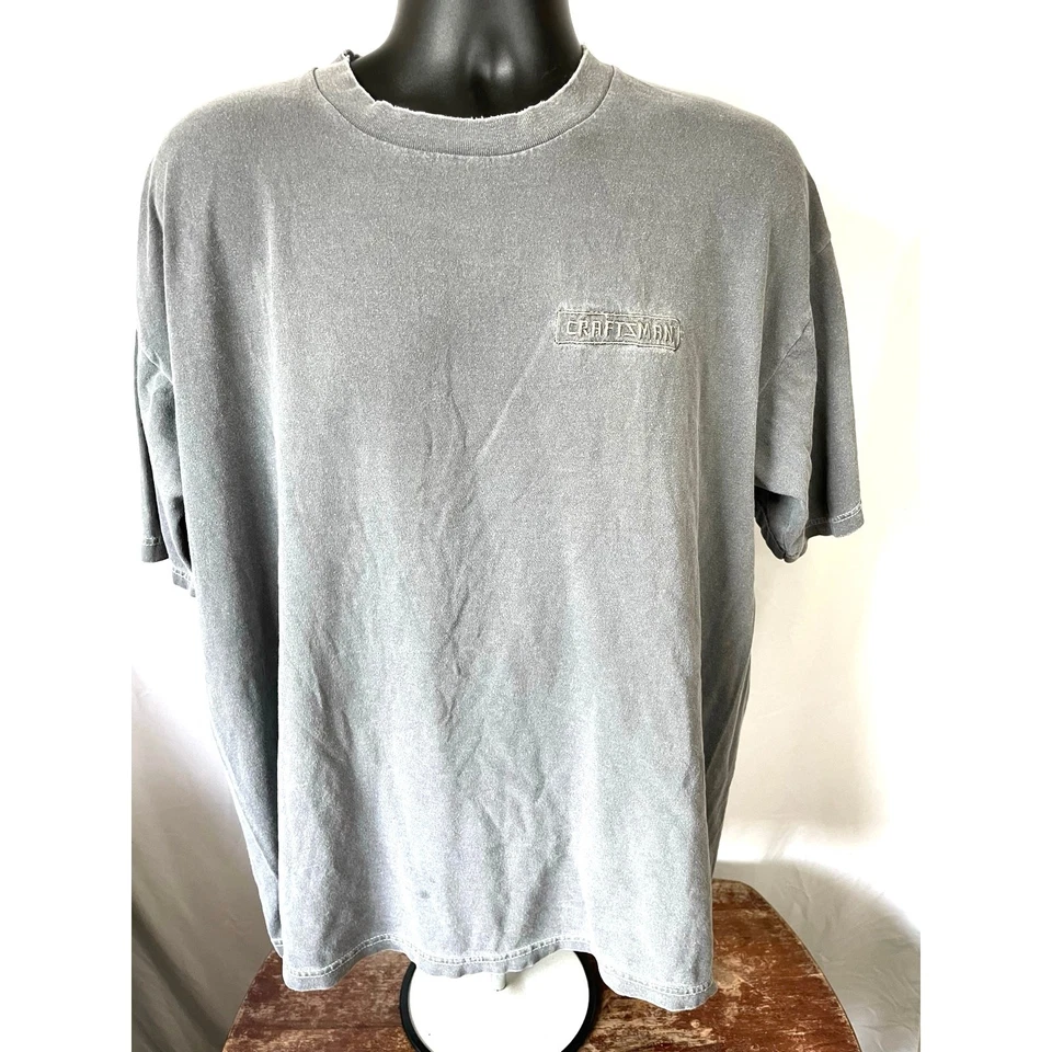 Camiseta Craftsman Gris Ropa de Trabajo Cuello Envejecido Hombre’s XL Foto 1 de 4