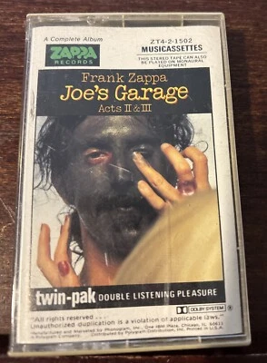 Frank Zappa Joe's Garage Acts II & III Only Cassette Tape 1979!!! Rare!  - Image 1 of 4