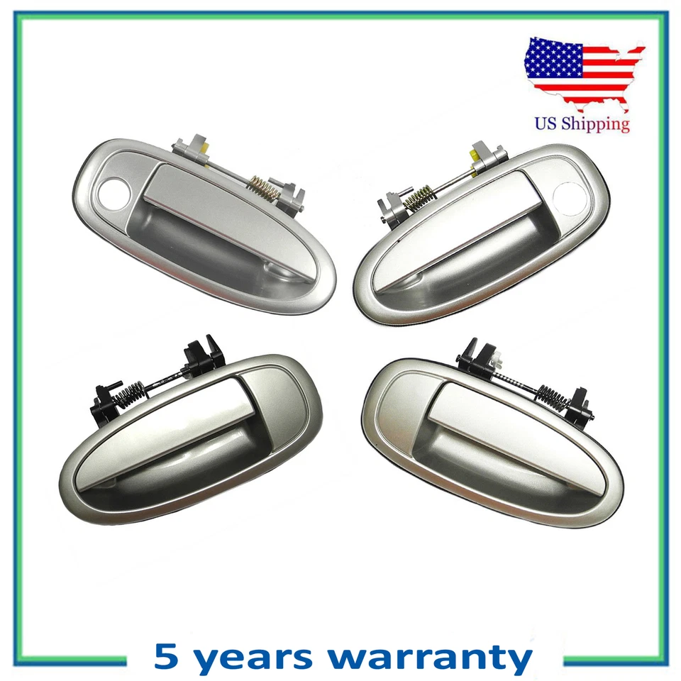 Set of 4PCS Outside Door Handle For 1995-1999 Toyota Avalon 1C8 Silver Metallic - Image 1 of 4