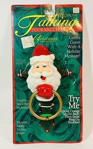 Vintage Trendmasters Electronic Talking Door Knocker Santa Clause Christmas 1993 - Picture 1 of 4