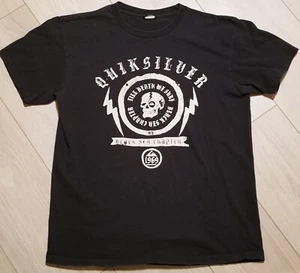 Camiseta De Colección Quiksilver MEDIANA Mar Negro Capítulo 69 Hasta la Muerte Surfeamos Calavera D24 - Imagen 1 de 1