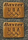 Olympic Pin ~Lot of 2~ 1992 Albertville & Barcelona ~ USA Team Sponsor ~ Baxter